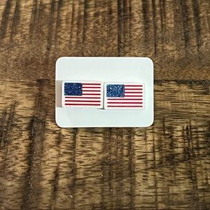 New American flag earrings